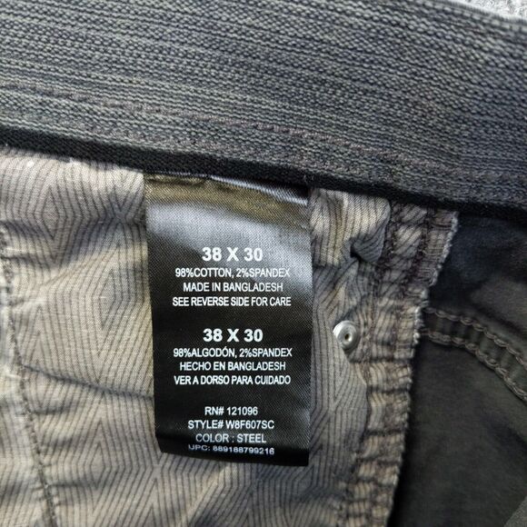 Weatherproof Mens Cut Off Chino Shorts Gray Size 38 Pockets Belt Loops - Picture 11 of 11